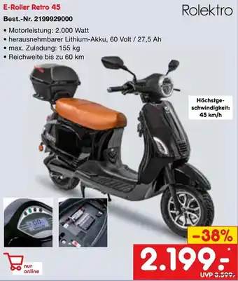 Netto Marken-Discount Rolektro E-Roller Retro 45 Angebot