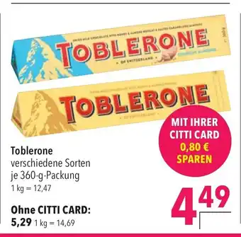 CITTI Markt TOBLERONE 360g Angebot