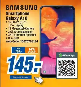 Expert Samsung Smartphone Galaxy A10 Angebot