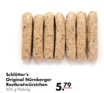 Handelshof Schlütter's Original Nürnberger Rostbratwürstchen 600g Angebot