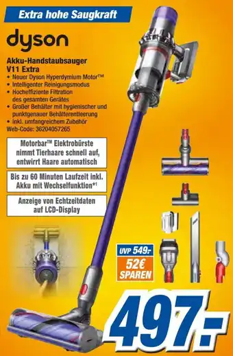 expert Octomedia dyson Akku-Handstaubsauger V11 Extra Angebot