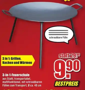 B1 Discount Baumarkt 3-in-1-Feuerschale Angebot