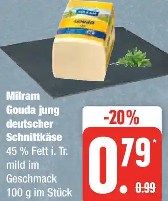 Edeka Milram Gouda jung deutscher Schnittkäse 100 g Angebot