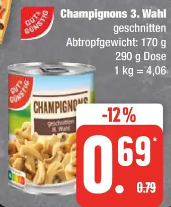 Edeka Gut & Günstig Champignons 3. Wahl 290 g Dose Angebot