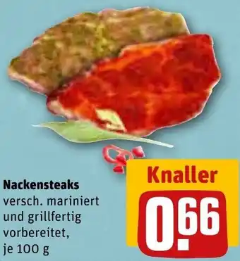 REWE Nackensteaks 100 g Angebot