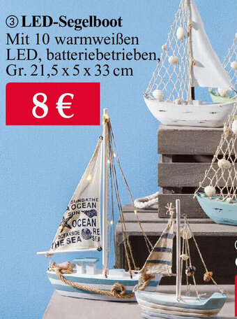 Woolworth LED-Segelboot Angebot