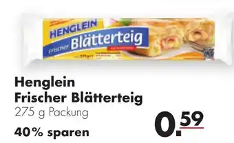 Handelshof Henglein Frischer Blätterteig 275g Angebot