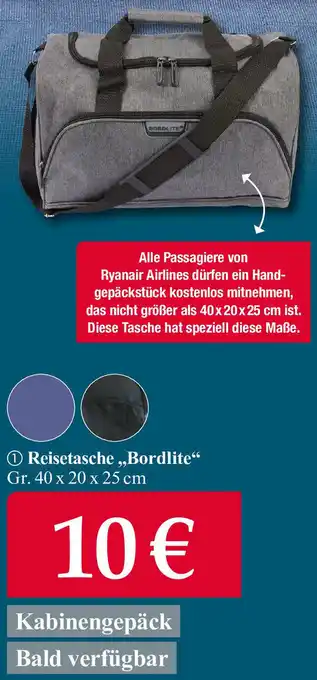 Woolworth Reisetasche „Bordlite" Gr. 40 x 20 x 25 cm Angebot