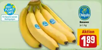 REWE Chiquita Bananen 1 kg Angebot