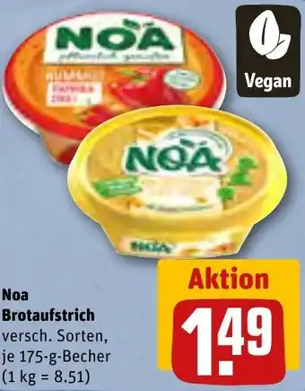 REWE Noa Brotaufstrich 175-g-Becher Angebot