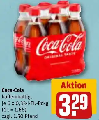 REWE Coca-Cola 6x0,33 L-Fl. Angebot