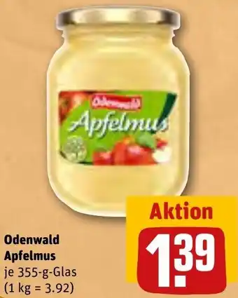 REWE Odenwald Apfelmus 355 g Glas Angebot