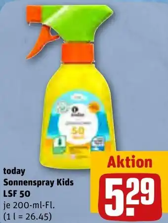 REWE today Sonnenspray Kids LSF 50, 200 ml Fl. Angebot