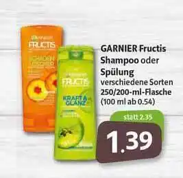 Nah & Frisch Garnier Fructis Shampoo oder Spülung Angebot