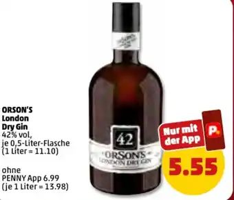 PENNY ORSON'S London Dry Gin 1 Liter Angebot