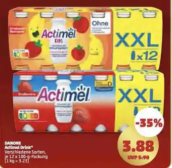 PENNY DANONE Actimel Drink* je 12 x 100-g-Packung Angebot