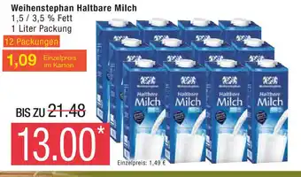 Marktkauf Weihenstephan Haltbare Milch 12*1L Angebot