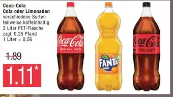 Marktkauf Coca-Cola Cola oder Limonaden 2L Angebot