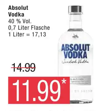 Marktkauf Absolut Vodka 700ml Angebot