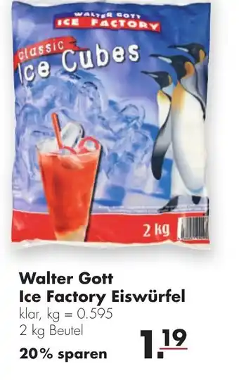 Handelshof Walter Gott Ice Factory Eiswürfel 2kg Beutel Angebot