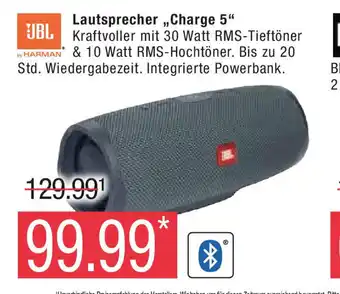 Marktkauf JBL Lautsprecher ,,Charge 5" Angebot