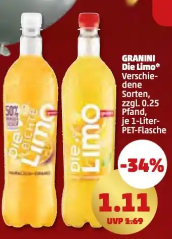 PENNY GRANINI Die Limo* je 1-Liter-PET-Flasche Angebot