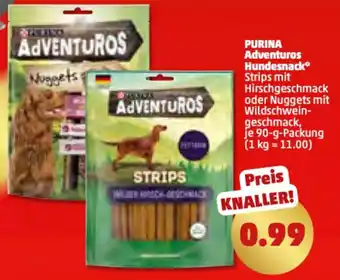 PENNY PURINA Adventuros Hundesnack* je 90-g-Packung Angebot