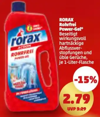 PENNY RORAX Rohrfrei Power-Gel* 1 liter Flasche Angebot