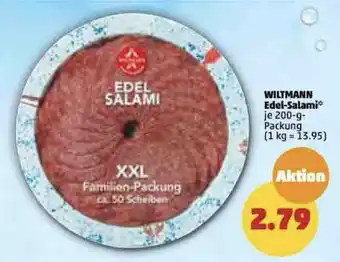 PENNY WILTMANN Edel-Salami je 200-g-Packung Angebot