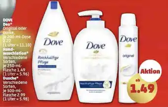 PENNY DOVE Deo* Original 200 ml Dose Hand waschlotion 250 ml Flasche,Dusche 500 ml Flasche Angebot