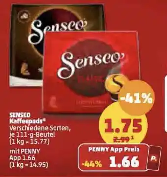 PENNY SENSEO Kaffeepads  je 111-g-Beutel Angebot