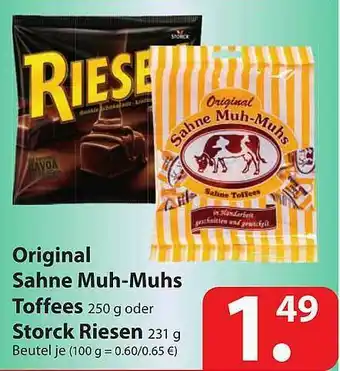 Famila Nord Ost Original Sahne Muh-muhs Toffees Oder Storck Riesen Angebot