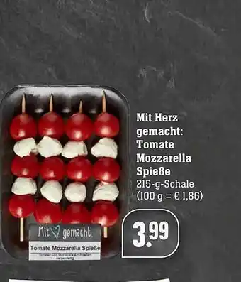 Scheck-in-Center Mit Herz Gemacht : Tomate Mozzarella Spieße Angebot