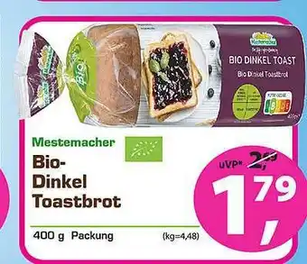 Erdi Biomarkt Mestemacher Bio-dinkel Toastbrot Angebot