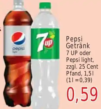 Wiglo Wunderland Pepsi Getränk 7 UP oder Pepsi 1,5 L Angebot