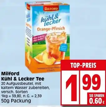 Elli Markt Milford Kühl & Lecker Tee 50g Packung Angebot