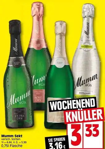 Elli Markt Mumm Sekt 0,75 L Flasche Angebot