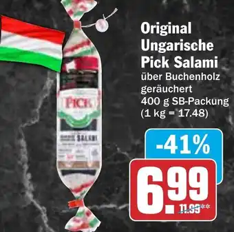 Hit Original Ungarische Pick Salami 400 g SB-Packung Angebot