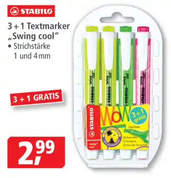 Pfennigpfeiffer Stabilo 3+1 Textmarker Swing cool Angebot