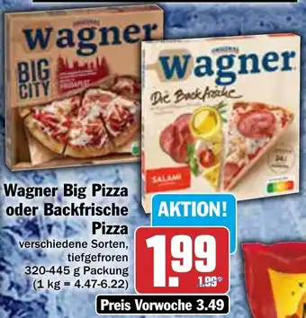 AEZ Wagner Big Pizza oder Backfrische Pizza 320-445g Angebot