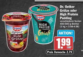 AEZ Dr. Oetker Grütze oder High Protein Pudding 400-500g Angebot