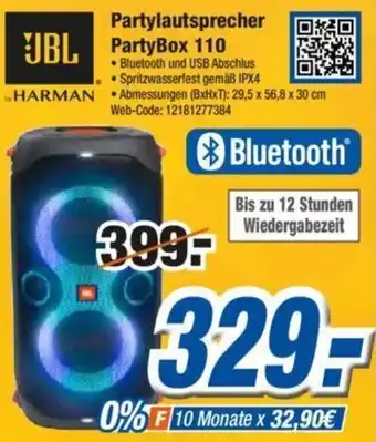 Expert JBL Partylautsprecher PartyBox 110 Angebot