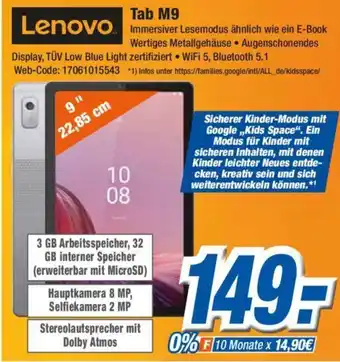 Expert Lenovo Tab M9 Angebot