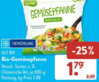 Aldi Süd GUT BIO Bio-Gemüsepfanne 600 g Packung Angebot