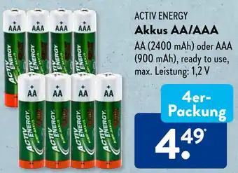 Aldi Süd ACTIV ENERGY Akkus AA/AAA Angebot