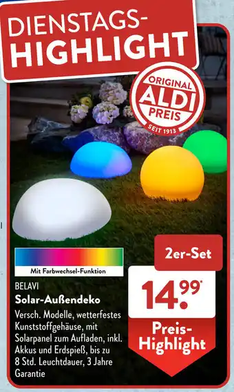 Aldi Süd BELAVI Solar-Außendeko 2er-Set Angebot