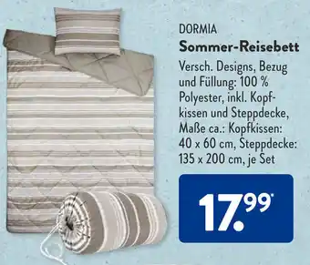Aldi Süd DORMIA Sommer-Reisebett Angebot