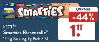 Aldi Süd NESTLÉ Smarties Riesenrolle 130-g-Packung Angebot