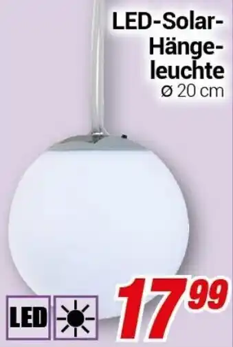 CENTERSHOP LED-Solar-Hänge-leuchte Ø 20 cm Angebot