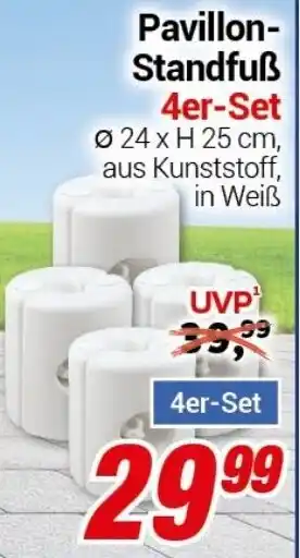 CENTERSHOP Pavillon-Standfuß 4er-Set Ø24 x H 25 cm Angebot